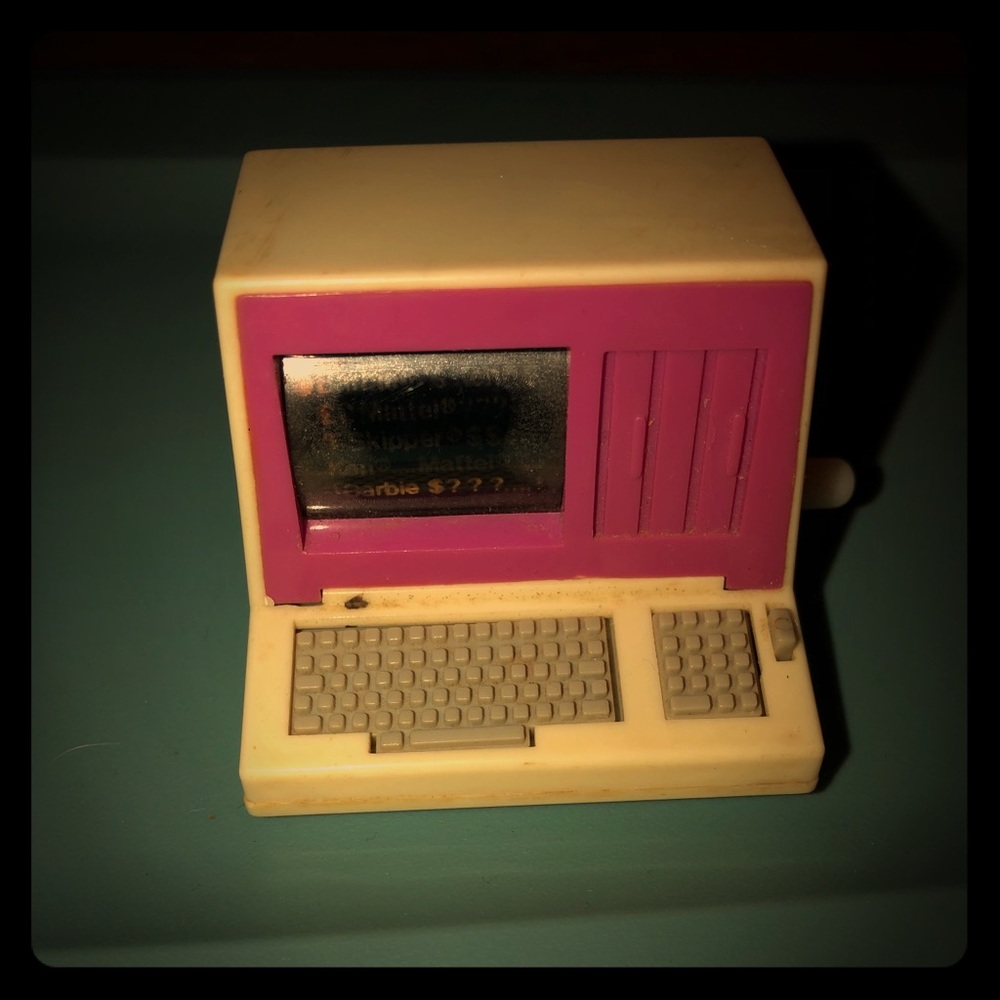 Vintage 1980s Barbie Wind-up Computer